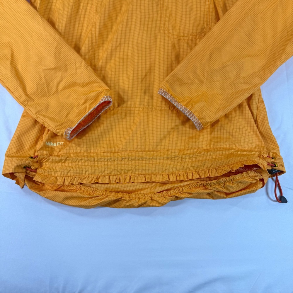Nike ACG Vintage Anorak Windbreaker Orange Grid NikeFIT Pullover Hooded Jacket M - Picture 9 of 12